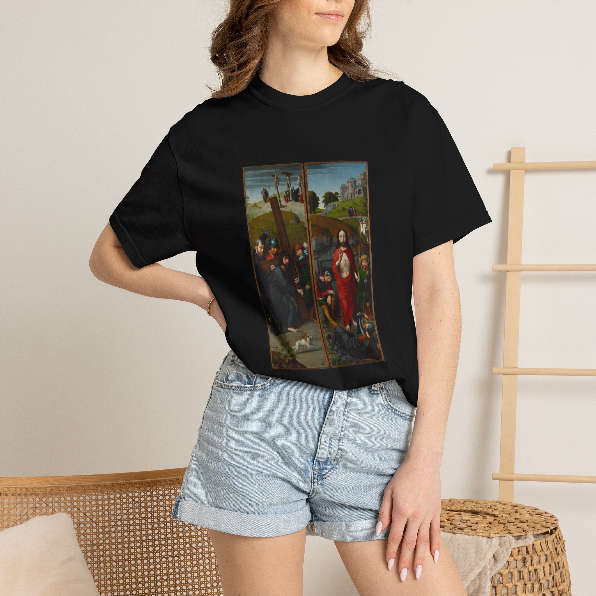 Christ Carrying the Cross, with the Crucifixion; The Resurre